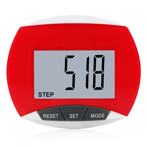 DQrwqpou Podómetro Digital para Con Clip Incorporado Contador Pasos 3D para Adultos Corriendo (rojo)