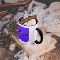 thumbnail image 5 of 3dRose, Purple Cute smiling Square - Adorable and Kawaii Cartoony Smiling Face - Girly Sweet happy Cartoon, 15oz Two-Tone Black Mug, 5 of 7