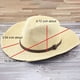 thumbnail image 3 of Sombrero de paja Qarigey plegable de ala ancha color Beige, 3 of 6