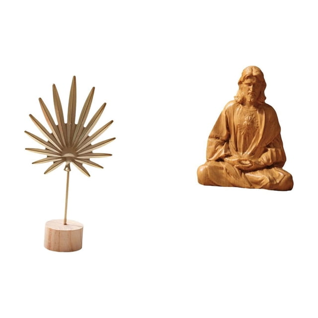Escultura de hoja de metal, estatua del Corazón de Jesús, figura de hierro, obra de arte, decoración religiosa cristiana, estatua de corazón a