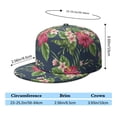 thumbnail image 4 of Unisex Tropical Floral Snapback Hat - Adjustable Flat Brim Cap with Exotic Floral Print for Summer Beach Style, 4 of 4