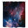 thumbnail image 6 of Outer Space Galaxy Stars Shower Curtain 72Wx72H Inch Nebula Universe Planet Purple Sky Starry Decor Fabric Set Polyester Waterproof for Bathroom with Metal Hooks 12 Pack, 6 of 6