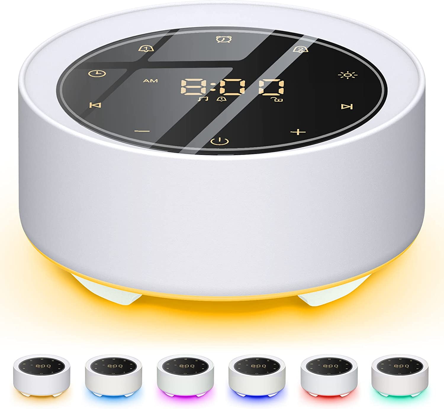 White Noise Machine with Alarm Clock. 20 HiFi Soothing Sounds. 7 Color