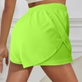 thumbnail image 3 of zbxnLI 2 in 1 Shorts for Women Running Hiking Workout Athletic Breathable Solid Color Short Pants with Elastic Waist, 3 of 7