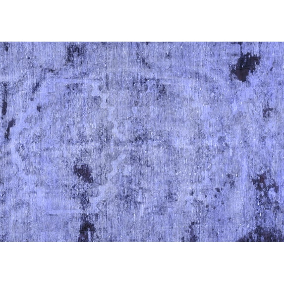 Ahgly Company Machine Washable Indoor Rectangle Patchwork Blue Transitional Area Rugs, 7' x 10'