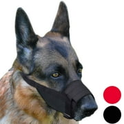 Adjustable Dog Muzzle Nylon Safety Pet Muzzles for Medium Dogs, Black