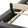 thumbnail image 6 of Gewnee Full Size Platform Bed Frame, Faux Leather Upholstered, Center Support, No Box Spring Needed, Comfortable Bedroom Bed (Black), 6 of 14