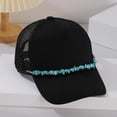 thumbnail image 6 of Monebena 3 Pcs Trucket Hat Chains Bill Decoration Trucket Hat Charms DIY Pearl/Turquoise/Metal Chains for Mesh Baseball Cap Accessories Chain for Party Supplies, 6 of 6