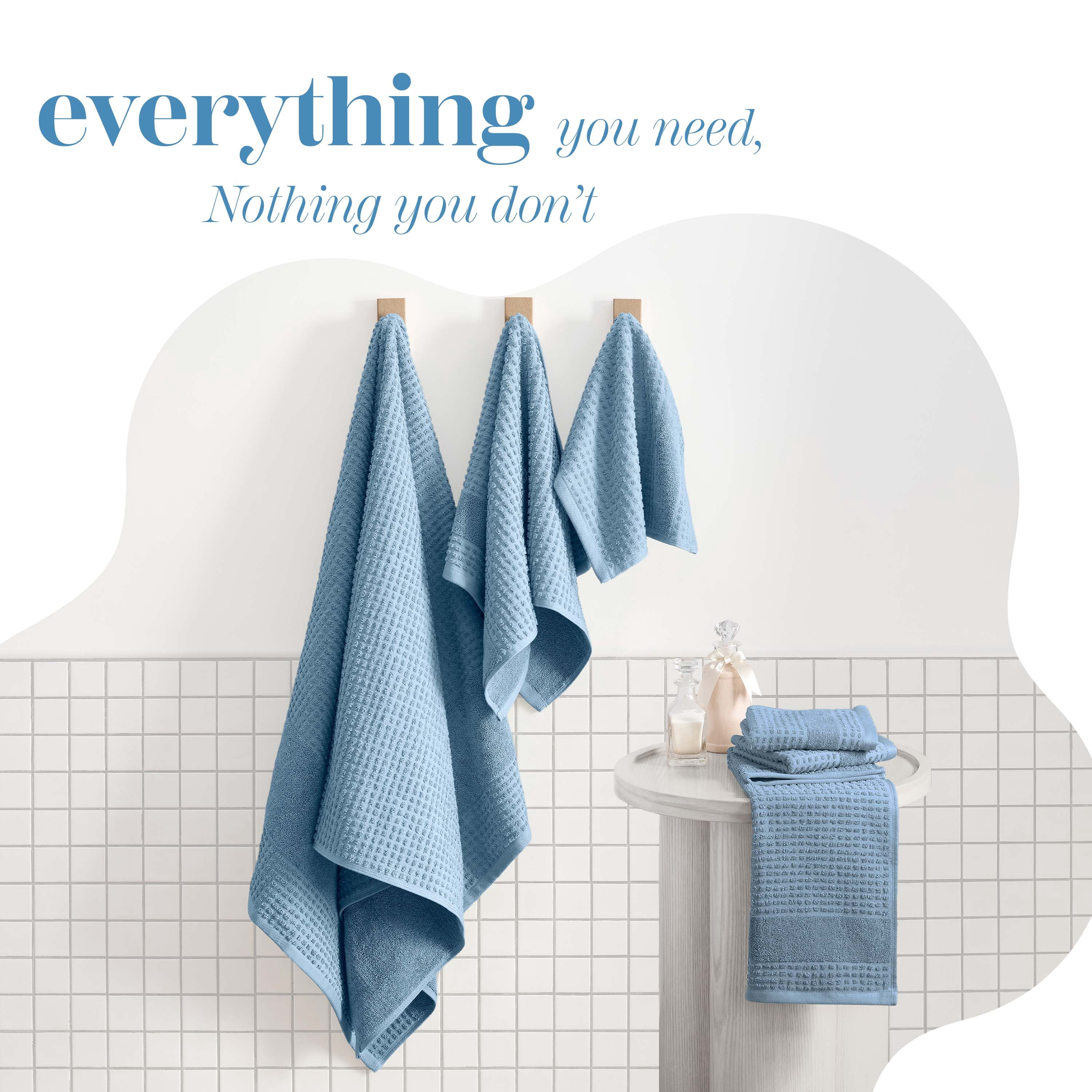Martex Expression Air Sculpted 6-Piece Towel Set, Sky Blue