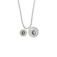 thumbnail image 2 of Delight Jewelry Silvertone Disc 1/2'' Number - 0 - Silvertone Script Initial Disc - O - Charm Necklace, 20"+3", 2 of 4