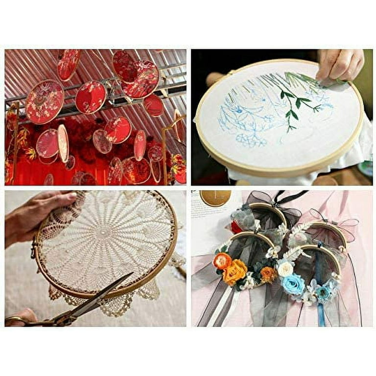 Waloden 16 Pieces 4 Inch Bamboo Embroidery Hoops - Round Cross Stitch Hoop Rings For Crafts & DIY 4 thumbnail image