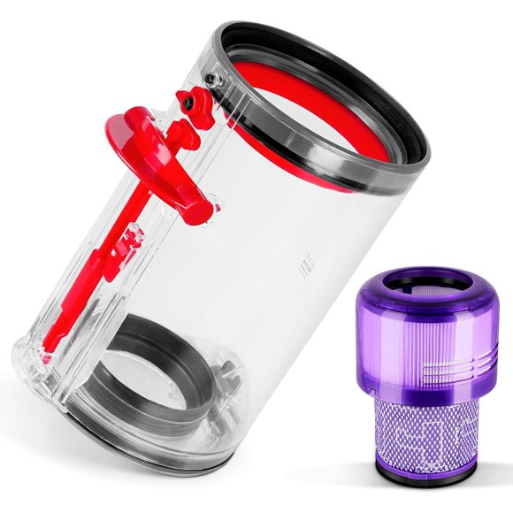 Replacement dust container for Dyson V11 V15 Torque Drive Animal Complete V15 Extra V15S Underwater Detect SV22 SV15 SV14 large vacuum dust container, with filter (for V11 dust filter)
