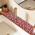 thumbnail image 2 of Yayeee Faucet Mat for Kitchen Sink 30" Diatomite Long Splash Guard Pad, Red Cartoon Paws Pattern, 2 Pack, 2 of 7
