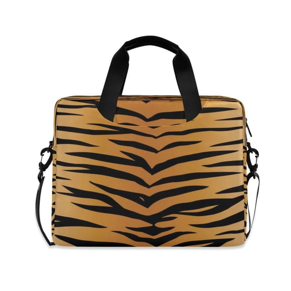 16inch Laptop Briefcase, Business Laptop Bag with Detachable Strap & Padded Compartment, Water-Resistant Polyester,Leopard Print