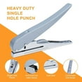 thumbnail image 5 of Single Hole Punch, Heavy Duty Hole Puncher Single, Paper Punch Portable Hand Held Long Reach Hole Punch 8mm,1 x Paper hole punch,Silver Gray, 5 of 8