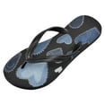 thumbnail image 2 of Unisex Comfort Flip Flops Summer Thong Sandals Non Slip Soles Flip Flop for Beach, Pool, and Daily Wear A Pattern Of Denim Hearts XXL, 2 of 8