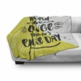 thumbnail image 3 of Saying Soft Flannel Fleece Throw Blanket, Memphis Style Iconic 90s Retro Design Kind Word Can Change Someones Entire Day, Cozy Plush for Indoor and Outdoor Use, 50" x 70", Multicolor, by Ambesonne, 3 of 6