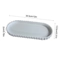 thumbnail image 3 of JHyouerji 1 Pack Thick Silicone Vanity Tray 12x5 Inch,White Waterproof Non Slip Countertop Organizer for Bathroom Soap Jewelry Key Kitchen Sponge Storage, 3 of 6