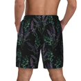 thumbnail image 2 of Lsque Mens Swim Trunks Lavender Flowers Pattern - Bathing Suit Compression Liner - Beach Swim Shorts Swimwear - (S-3XL) - Stretch Quick Dry -Large, 2 of 9