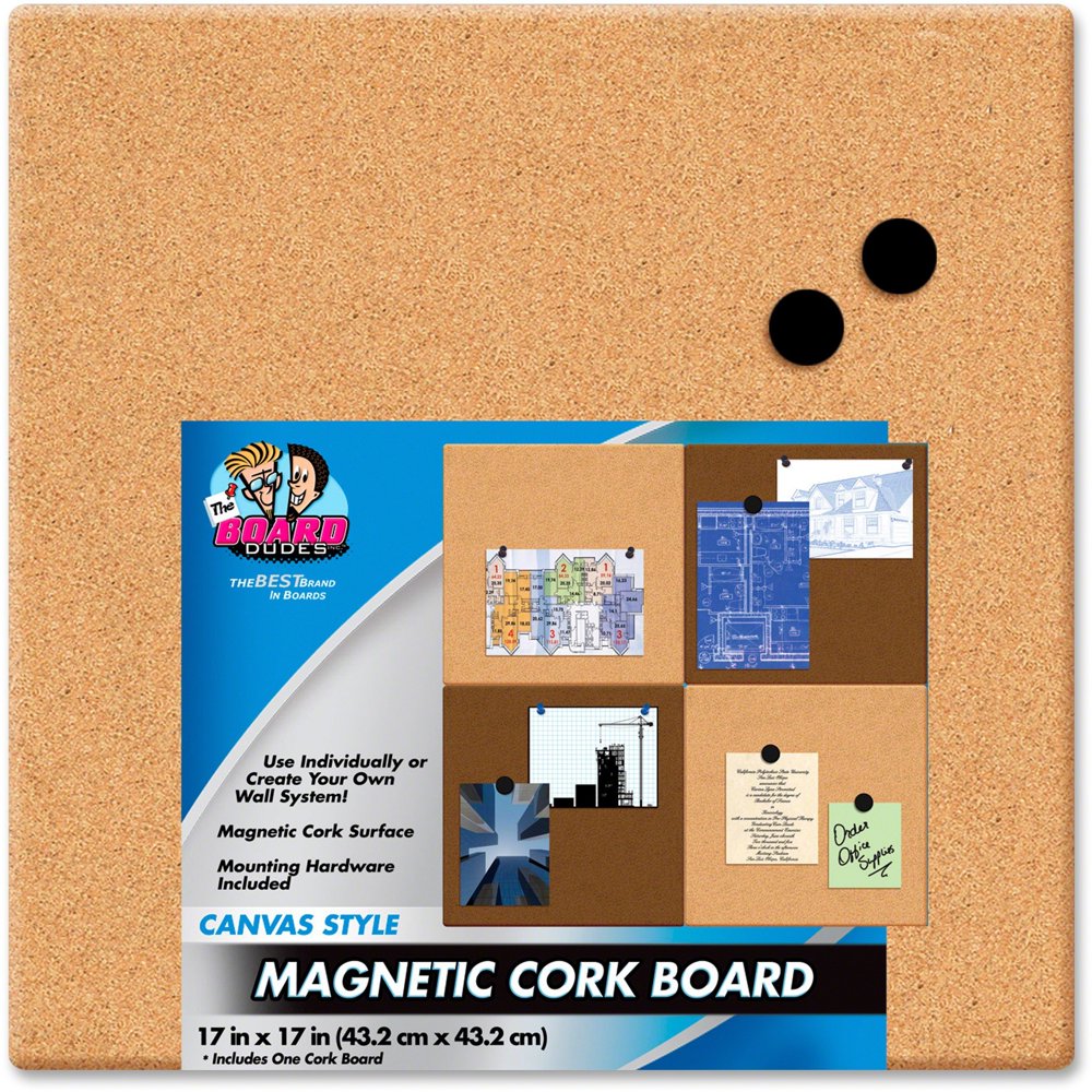 The Board Dudes, BDUCYF06, Canvas Style Cork Tile, 1 Each