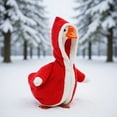 thumbnail image 6 of XMMSWDLA Christmas Mrs. Claus & Santa Outfit for 23" Porch Goose - Festive Yard Costume with Hat, Fits Cement/Plastic Lawn Statues, Outdoor Holiday Decor, 6 of 6