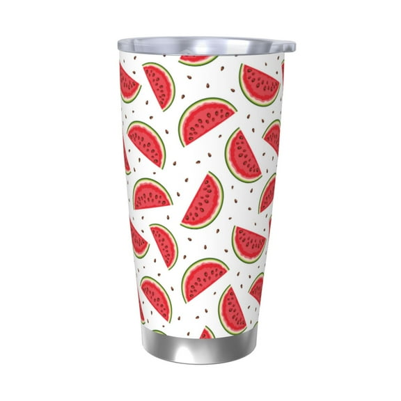 Easygdp Watermelon 20oz Stainless Steel Vacuum Insulated Double Wall Travel Tumbler, Durable Insulated Coffee Mug with Spillproof Lid-Without Straw