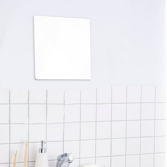 HINTRMENT 1Set Diy Acrylic Mirror Square Multi Color Shatterproof For Bathroom Use