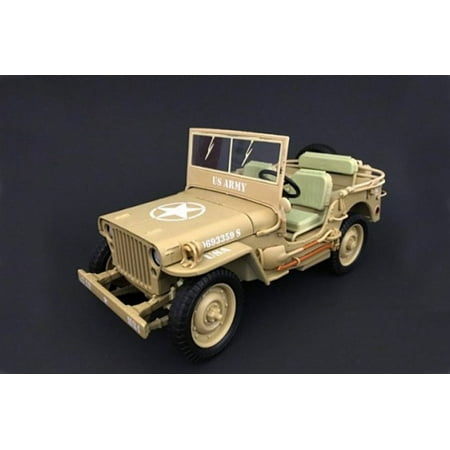 American Army Vehicles - ARMY Jeep Vehicle US ARMY, Desert - American Diorama 77408 - 1/18 Scale Diecast Model Toy Car