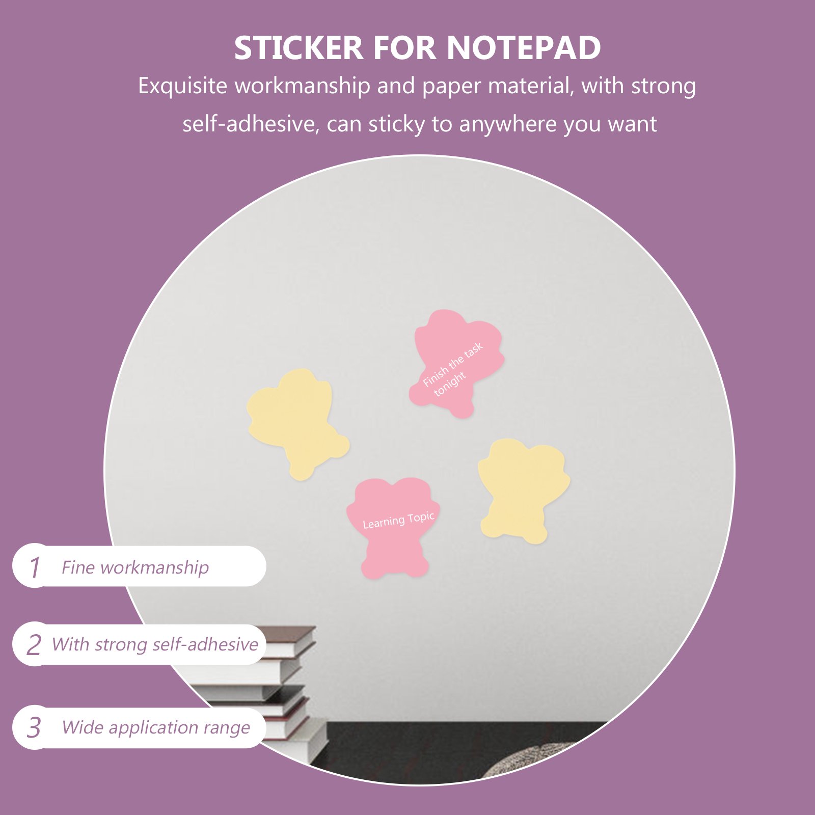 GETAJGHSD Cute Note Stickers with Strong Adhesive for Office and Household Daily Reminder