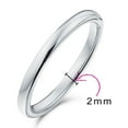thumbnail image 5 of Bling Jewelry Womens Thin Stackable Minimalist Titanium Wedding Band Ring - Black Dome Comfort Fit, 5 of 5
