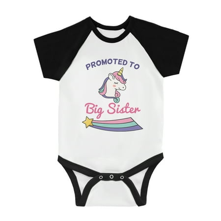 

Promoted To Big Sister Infant Baseball Shirt Baby Announment Tee