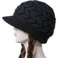 thumbnail image 2 of Dalrosia Womens Winter Beanie Hat Warm Knitted Slouchy Wool Hats Cap with Visor, 2 of 6