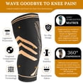 thumbnail image 5 of [1 Pair] Copper Ion-Infused Knee Supports Relieves Knee Pain Strong Compression Support Meniscus-Specific Knee Sleeves, 5 of 6