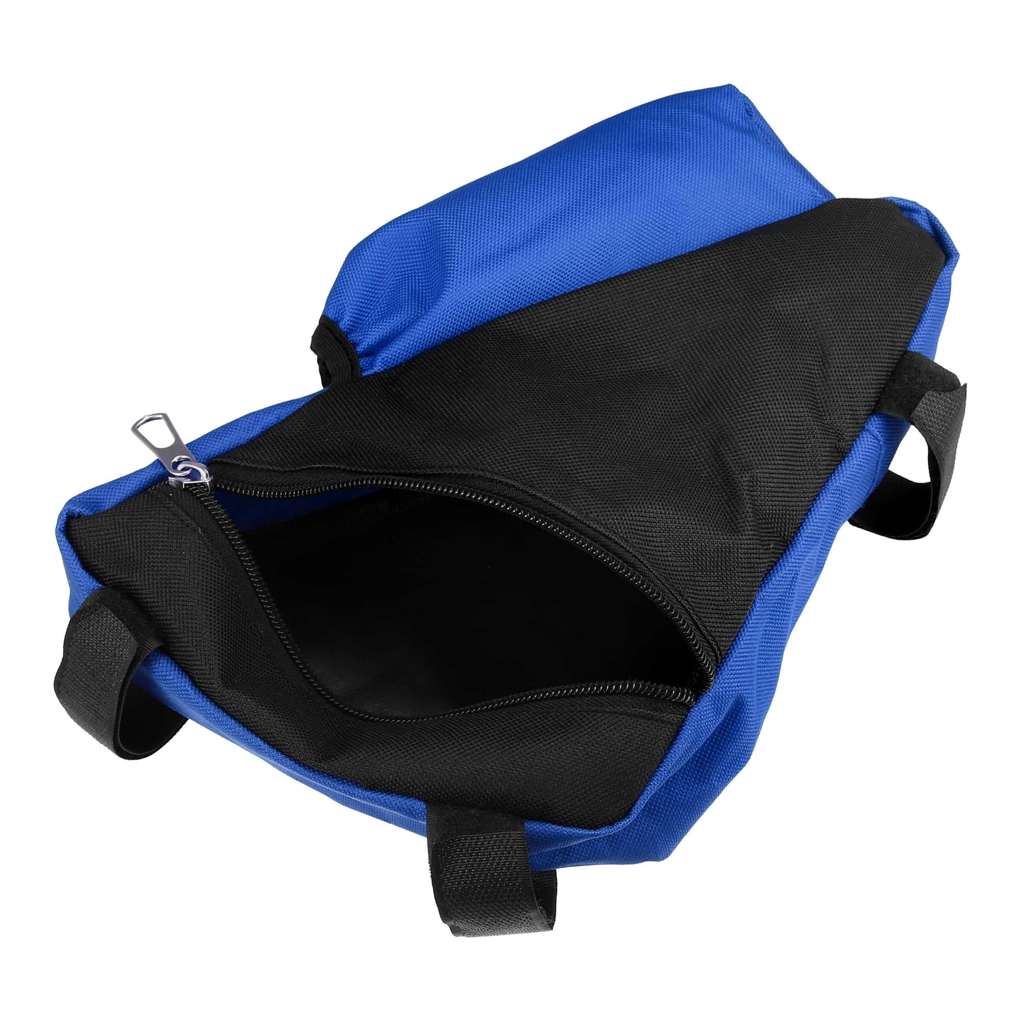 Unique Bargains Bike Triangle Frame Bag with Bottle Holder Cycling Storage Bag Blue