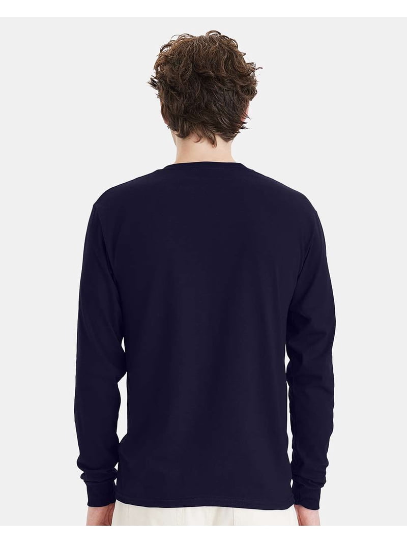 Hanes Men's ComfortSoft Heavyweight Long Sleeve T-Shirt - 5.2 Oz Preshrunk Cotton Tee