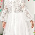 thumbnail image 6 of WOYY Toddler Girls Lace Ruffle Tulle Princess Dress Long Sleeve Birthday Party Dress,White, 6 of 8