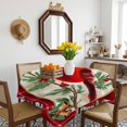 thumbnail image 3 of Christmas Cardinal Table Cloth Waterproof Tablecloths, Winter Red Bird Vintage Xmas Berry Leaf Tablecloth Dining Table Cover for Kitchen Party Tabletop Outdoor, Square Tablecloth 54x54 Inch, 3 of 9