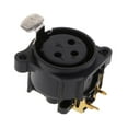 thumbnail image 3 of enchufe hembra xlr 2 Unids 3pin XLR Enchufe Montaje Audio Conector Mic Conector Dorado Pin Doblado Magideal enchufe hembra xlr, 3 of 6