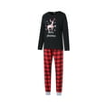 thumbnail image 2 of Seyurigaoka Christmas Parent-Child Nightclothes, Plaid Trousers, Family Matching Elk Printed Soft Round Neck Top (2pcs), 2 of 6
