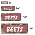 thumbnail image 3 of Farm Fresh Beets Vinyl Decal 36 Inch x 14 Inch Weatherproof Heavy-Duty Adhesive Backing | Root Vegetables, Healthy Eating, Farmer’s Markets | Made in USA, 3 of 6