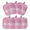 White and Pink, variant on HEETLY Buffalo Plaid Pot Holders with Pocket, 6-Piece, Heat Resistant Hot Pads for Kitchen Cooking & Baking 7x7"