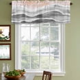 thumbnail image 4 of Gray Coastal Beach Valances for Windows, Decorative Rod Pocket Window Valance Curtains, Modern Oil Painting Nautical Short Curtain Drapes for Kitchen/Bathroom/Living Room, 2 Panels, 42" W x 12" L, 4 of 8