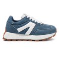 thumbnail image 3 of LUCKY STEP Womens Platform Shoes Chunky Fashion Lace-up Sneakers Casual Shoes,Denim Blue, 3 of 6