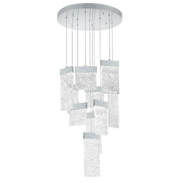 CWI Lighting Carolina Contemporary Metal LED Chandelier in Pewter
