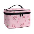 thumbnail image 2 of HELLHERO Large Makeup Bag Strawberry and Calf Pattern Portable Traveling Zipper, 2 of 6