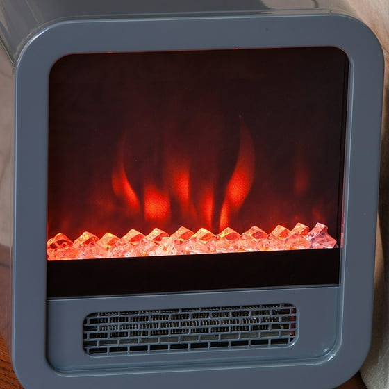 Fire Sense Skyline 1500 W Indoor Electric Led Faux Fireplace Stove Space Heater For Home Office Room
