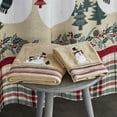 thumbnail image 4 of SKL Home by Saturday Knight Ltd. Rustic Plaid Snowman Bath Towel in Wheat, 4 of 6