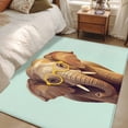 thumbnail image 4 of 2.7'x5' Area Rugs, Green Elephants Indoor Outdoor Area Rug for Living Room Bedroom, Funny Animals Modern Art Washable Bathroom Rugs Kitchen Floor Carpet Mats Home Decor Aesthetic, 4 of 8