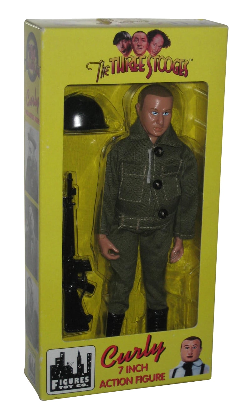 Three Stooges Figures Toy Co. (1999) Curly Military 7Inch Action