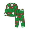thumbnail image 1 of Balery Cute Santa Conjunto de Pijama con Estampado para Mujer, Conjunto de Dos Piezas con Manga Larga, Ropa de Dormir Suave con Bolsillos, Pijamas Cómodos-XX-Large, 1 of 6